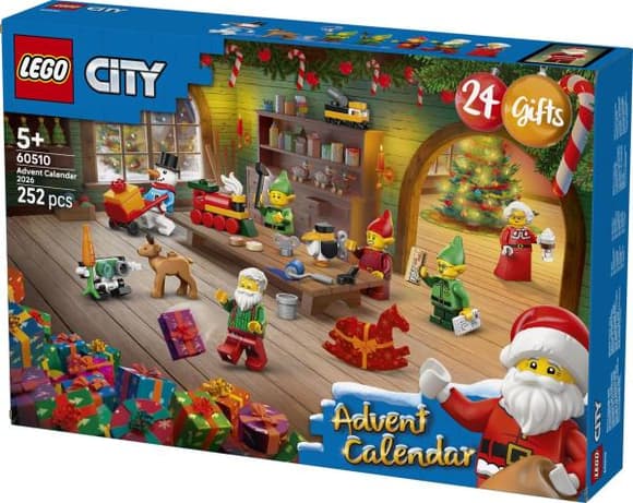 Конструктор LEGO® City Адвент календар 2026 Майстерня Санти Іграшка (60510)