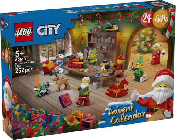 Конструктор LEGO® City Адвент календар 2026 Майстерня Санти Іграшка (60510)