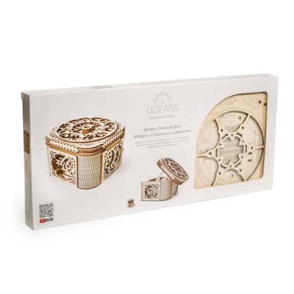Деревянный механический 3D конструктор Ugears Шкатулка с секретом (70031)