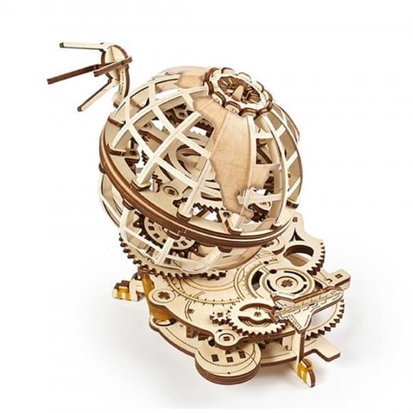 Деревянный механический 3D конструктор Ugears Глобус (70128)