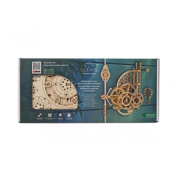 Деревянный механический 3D конструктор Ugears Аэро Часы (70154)