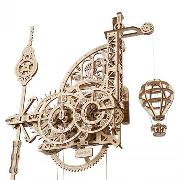 Деревянный механический 3D конструктор Ugears Аэро Часы (70154)