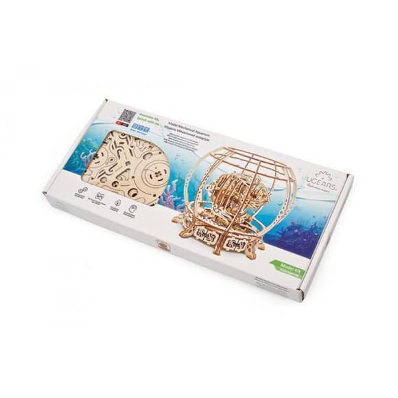 Деревянный механический 3D конструктор Ugears Аквариум (70155)