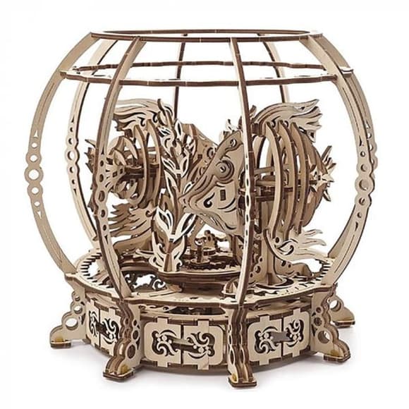 Деревянный механический 3D конструктор Ugears Аквариум (70155)