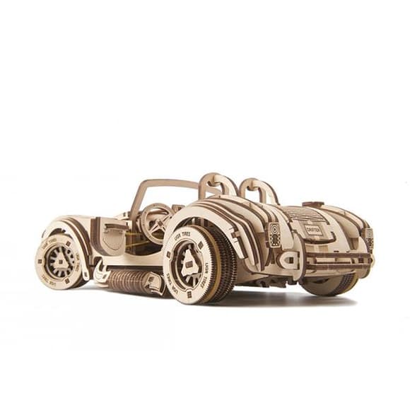 Деревянный механический 3D конструктор Ugears Гоночный автомобиль ДрифтКобра (70161)