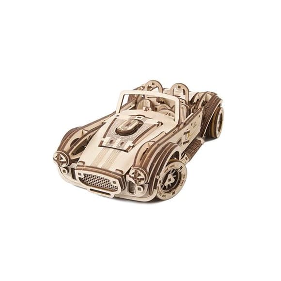 Деревянный механический 3D конструктор Ugears Гоночный автомобиль ДрифтКобра (70161)