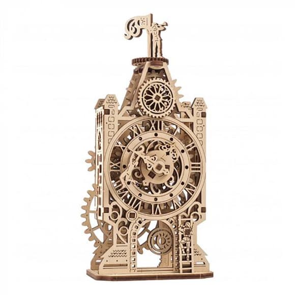 Деревянный механический 3D конструктор Ugears Старая часовая башня (70169)