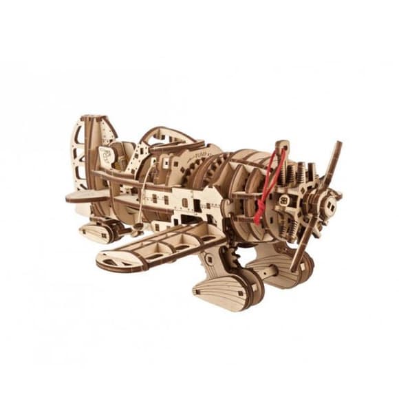 Дерев'яний механічний 3D конструктор Ugears Літак Скажений Шершень (70183)