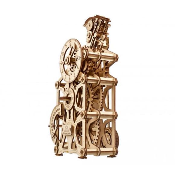 Деревянный механический 3D конструктор Ugears Часы-двигатель (70217)