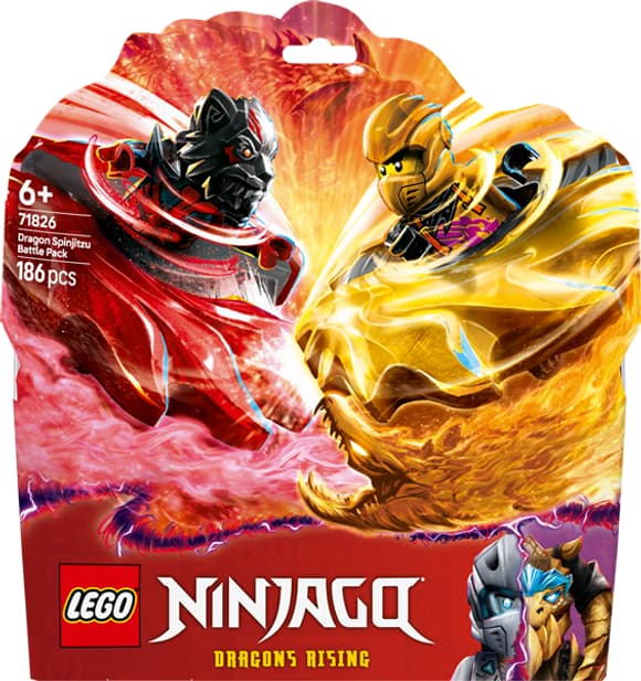 Конструктор LEGO NINJAGO Бойовий набір дракона Спін-джитсу 186 деталей (71826)