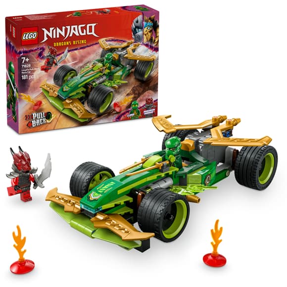 Конструктор LEGO NINJAGO Автомобиль для гонок Ллойда с инерционным двигателем 181 деталь (71828)