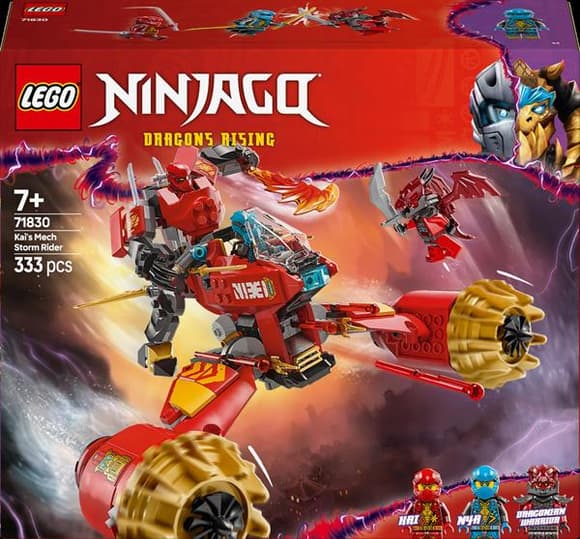 Конструктор LEGO NINJAGO Штормовий робот-вершник Кая 333 деталі (71830)