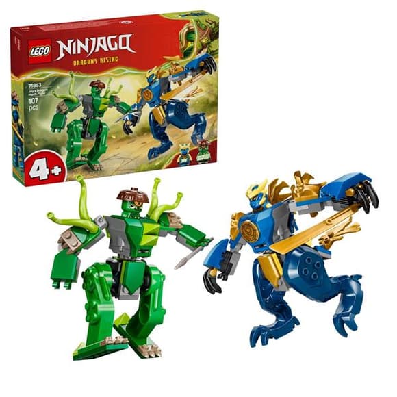 Конструктор LEGO® NINJAGO® Битва робота дракона Джея  107 деталей (71853)