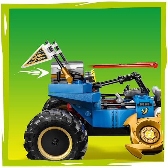 Конструктор LEGO Ninjago Автомобіль-трансформер Джея 387 Деталей (71856)
