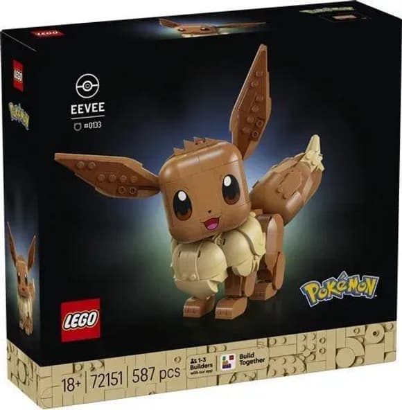 Конструктор LEGO® Pokemon™ Іві Набір для конструювання моделі для геймерів, 585 деталей (72151)