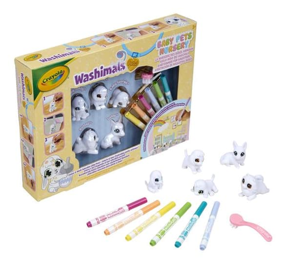 Набір для творчості Crayola Washimals Домашні тваринки з фломастерами 5 шт. (74-7516)