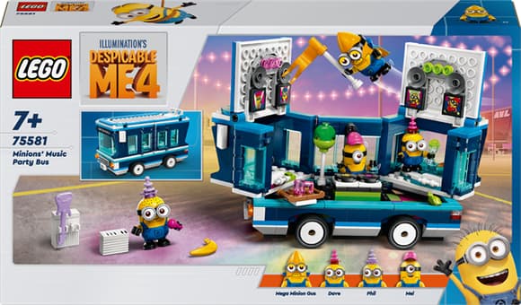Конструктор LEGO Despicable Me Музичний автобус для вечірок Посіпак 379 деталей (75581)