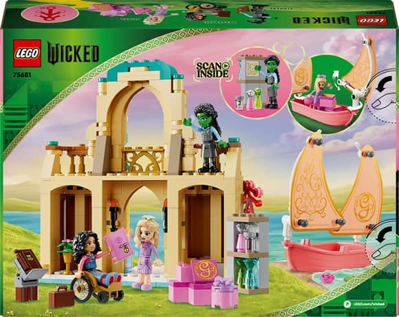 Конструктор LEGO Wicked Ґлінда, Ельфаба й Несароза в Університеті Шиз 304 детали (75681)