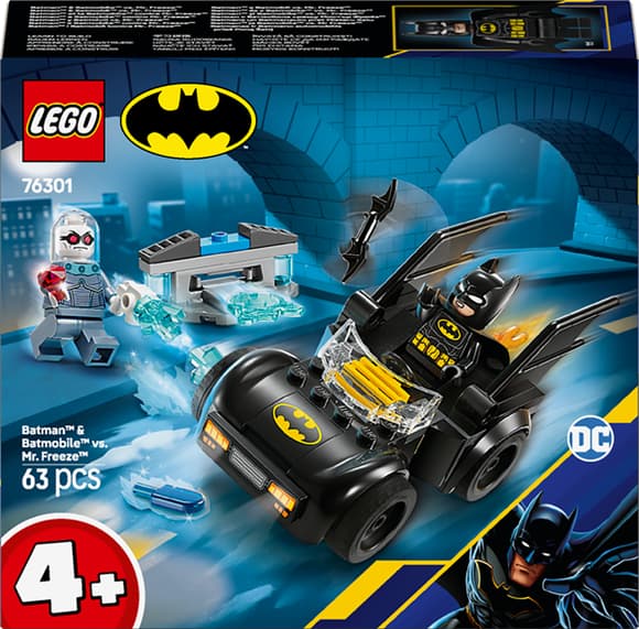 Конструктор LEGO DC Batman: Бетмен і Бетмобіль проти містера Фріза 63 деталі (76301)