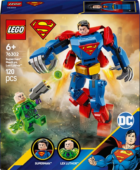 Конструктор LEGO DC Супермен-робот проти Лекса Лютора 120 деталей (76302)