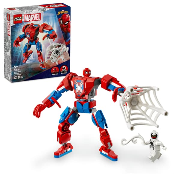 Конструктор LEGO Super Heroes Робот Людини-павука проти Анти-Венома 107 деталей (76308)