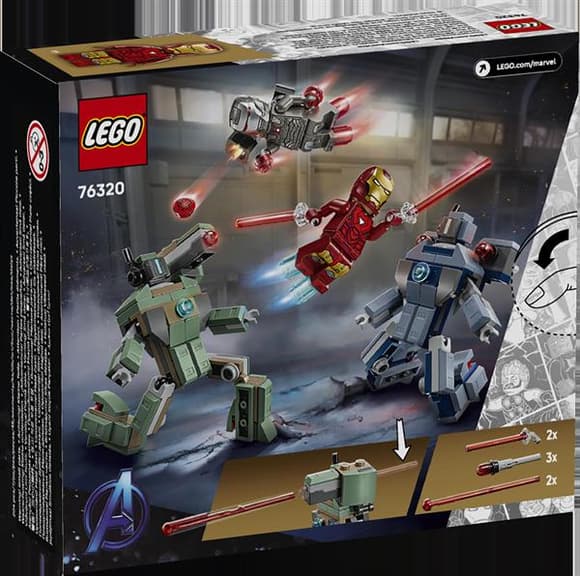 Конструктор LEGO Super Heroes Залізна людина та Бойова Машина проти Хаммер Дронів 204 деталі (76320)