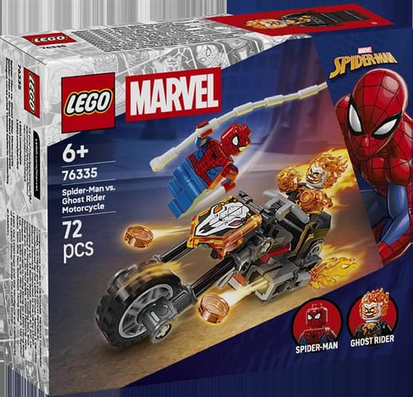 Конструктор LEGO Super Heroes Marvel Человек-паук vs Призрачный всадник на мотоцикле 72 Детали (76335)