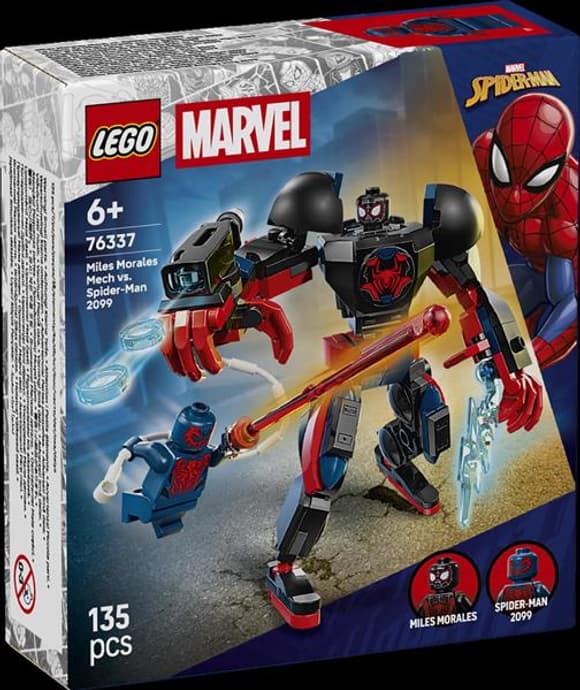 Конструктор LEGO Super Heroes Marvel Робот Майлза Моралеза vs Людина-павук 2099 135 Деталей (76337)