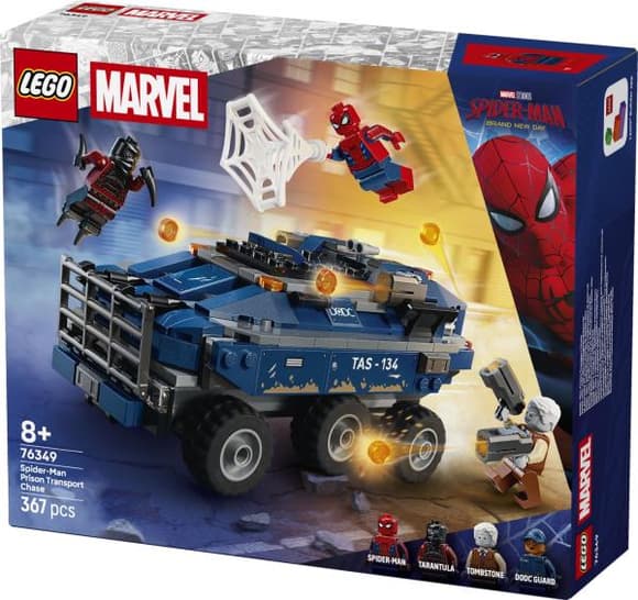 Конструктор LEGO® Marvel Погоня Человека-Паука за машиной для перевозки преступников, 367 деталей (76349)