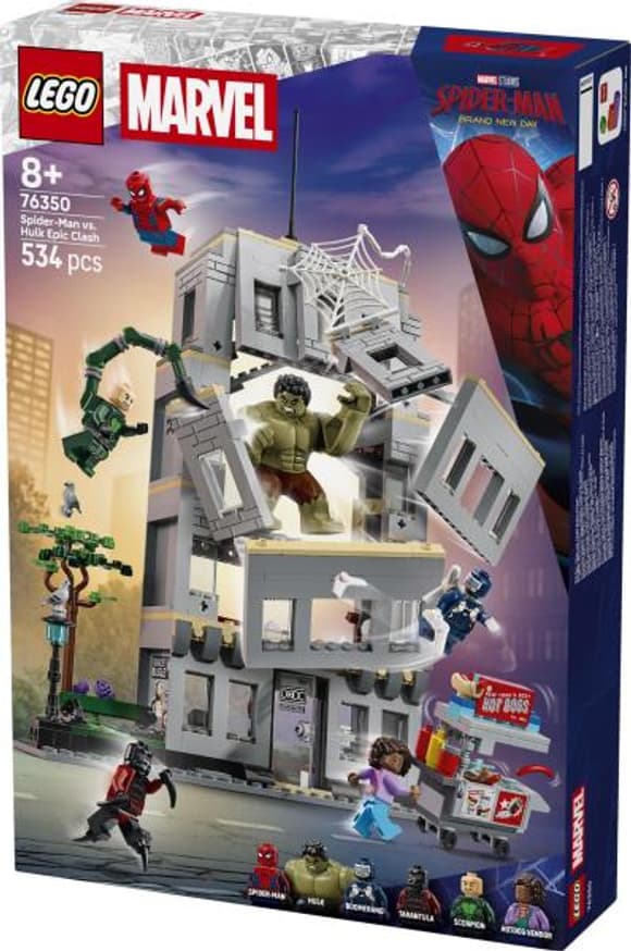 Конструктор LEGO® Marvel Епічна сутичка Людини-Павука проти Халка, 534 деталі (76350)