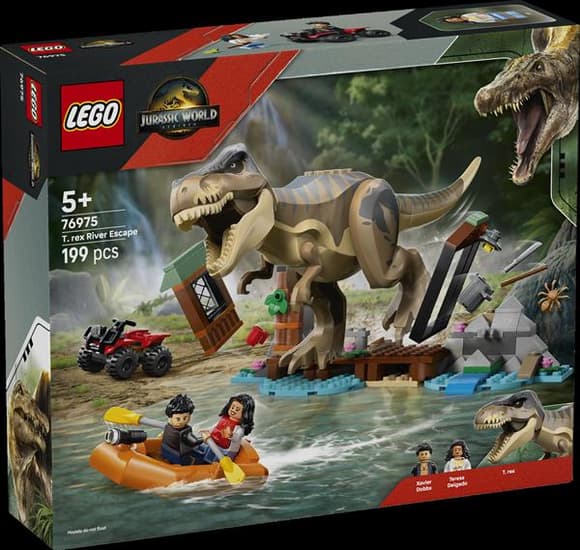 Конструктор LEGO® Jurassic World Втеча річкою від тиранозавра, 199 деталей (76975)