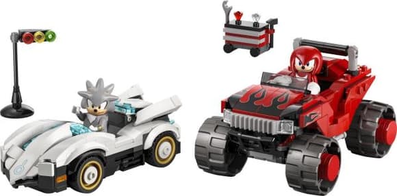 Конструктор LEGO Sonic Автомобиль Сильвера vs. монстр грузовика Наклза 378 Деталей  ( 77118 )