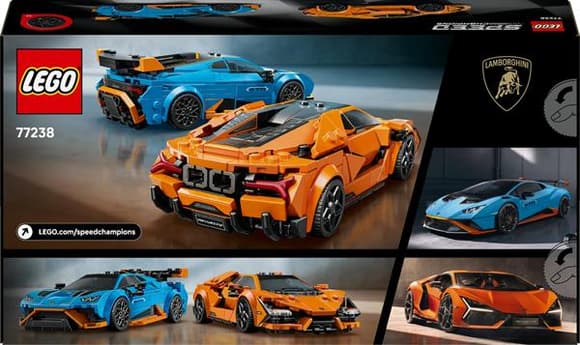 Конструктор LEGO Speed Champions Lamborghini Revuelto і Huracan STO 607 деталей (77238)