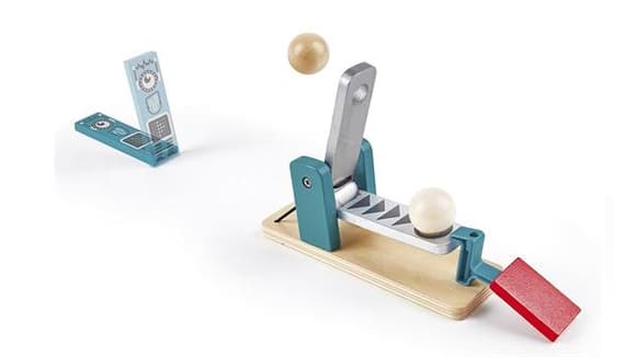Динамічний конструктор Hape Ефект доміно Фабрика роботів 122 ел. (E1057)