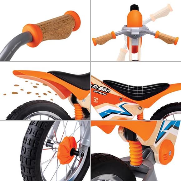 Біговел Hape двоколісний 12" помаранчевий (E1092)