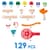 Конструктор-лабіринт Hape Marble Run Трюки та повороти 129 ел. (E1100)