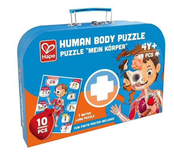 Пазл Hape Тіло людини 100 см, 60 ел. (E1635)