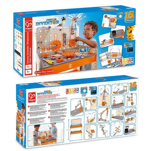 Ігровий набір Hape Junior Inventor Великий науковий верстак (E3027)