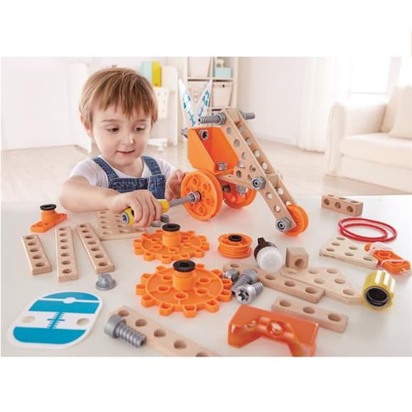 Конструктор Hape Junior Inventor с подсветкой 57 деталей (E3032)