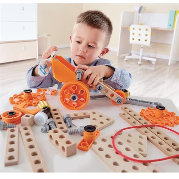 Конструктор Hape Junior Inventor с подсветкой 57 деталей (E3032)