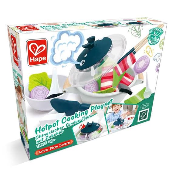 Дитячий кухонний набір Hape Посуд із продуктами (E3198)