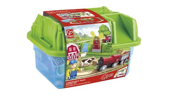 Залізниця Hape в контейнері Ферма 41 ел. (E3772)