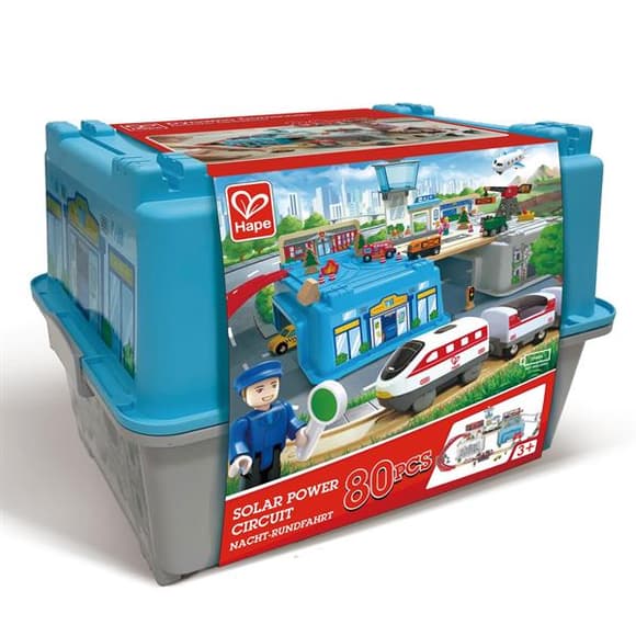 Іграшкова залізниця Hape у контейнері 80 ел. (E3773)
