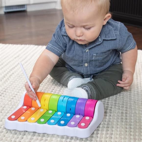 Детский ксилофон Fat Brain Toys Rock N' Roller Piano со звоночками (F281ML)