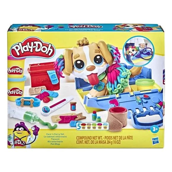 Набір ігровий із пластиліном Play-Doh Прийом у ветеринара (F3639)