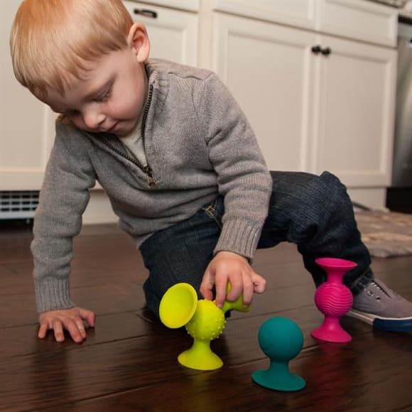 Набор сенсорных погремушек Fat Brain Toys pipSquigz на присосках 3 шт. (FA089-1)