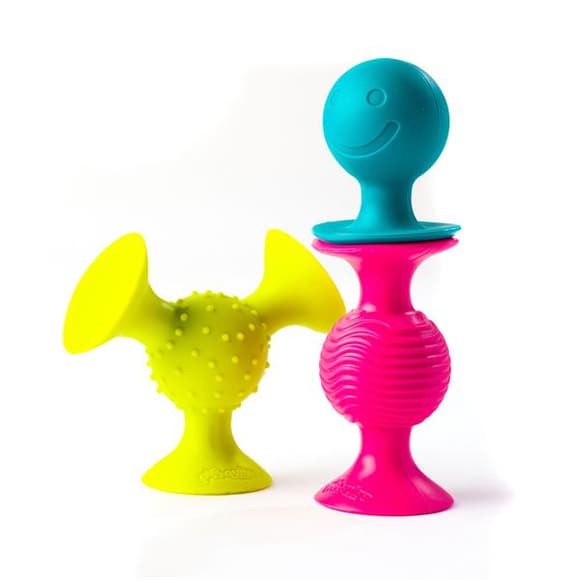 Набор сенсорных погремушек Fat Brain Toys pipSquigz на присосках 3 шт. (FA089-1)