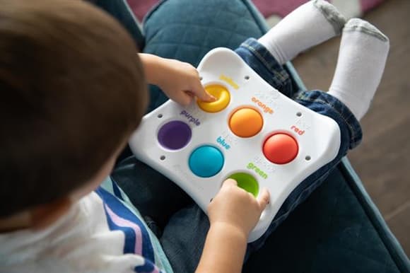Игрушка-антистресс Fat Brain Toys Dimpl Duo Брайль Цвет Форма Название (FA208-1)