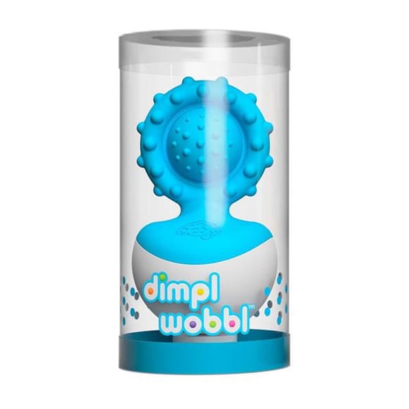 Прорезыватель-неваляшка Fat Brain Toys dimpl wobl голубой (FA217-4)