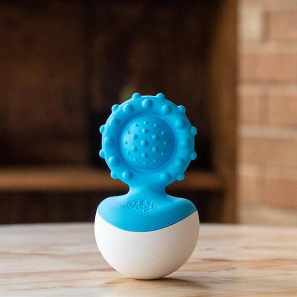 Прорезыватель-неваляшка Fat Brain Toys dimpl wobl голубой (FA217-4)